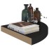 Estantes flotantes de esquina 4 uds MDF negro 35x35x3,8