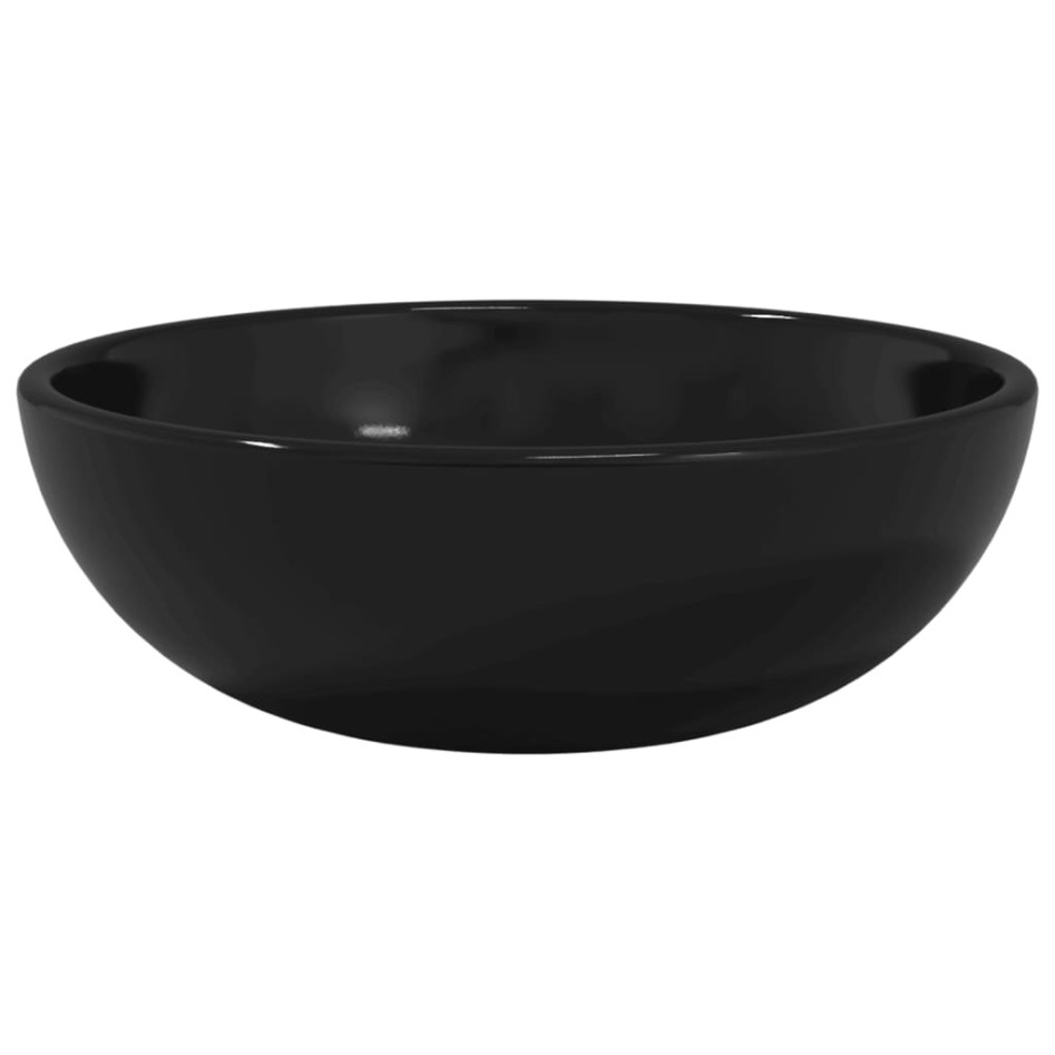 Lavabo de vidrio templado negro 35x12