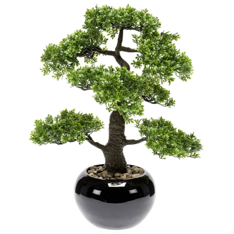 Emerald Mini bonsai artificial Ficus verde 47 cm