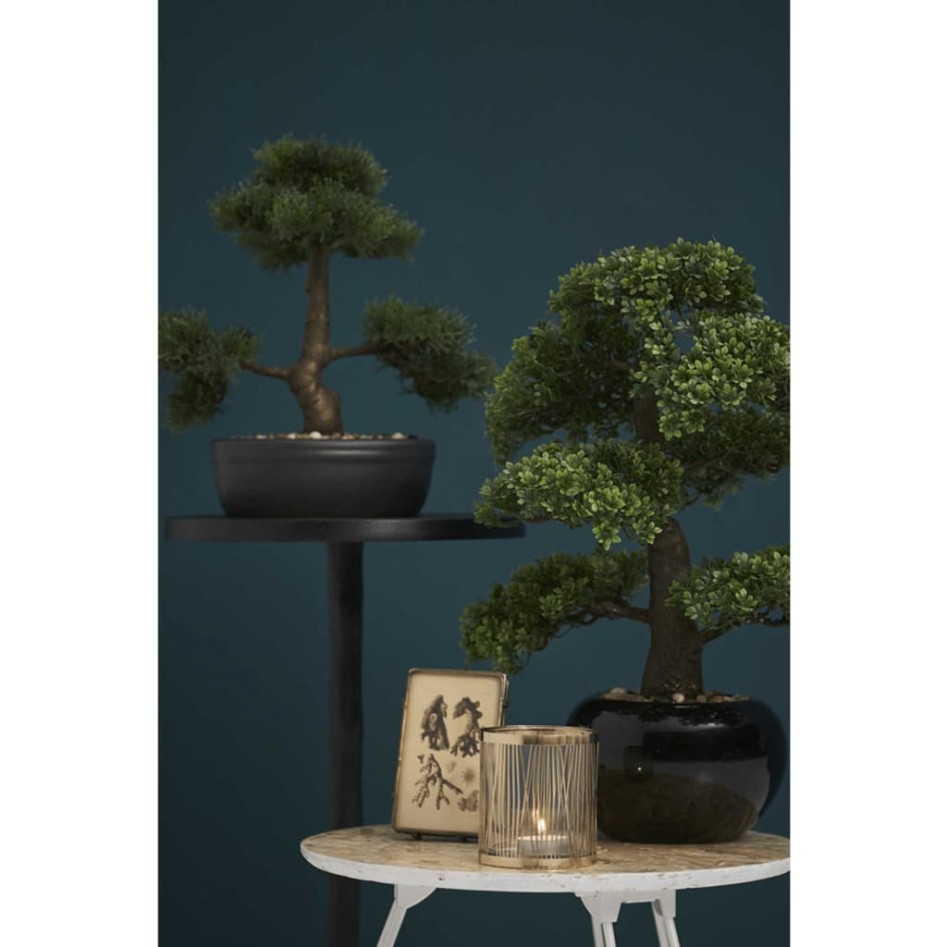 Emerald Mini bonsai artificial Ficus verde 47 cm