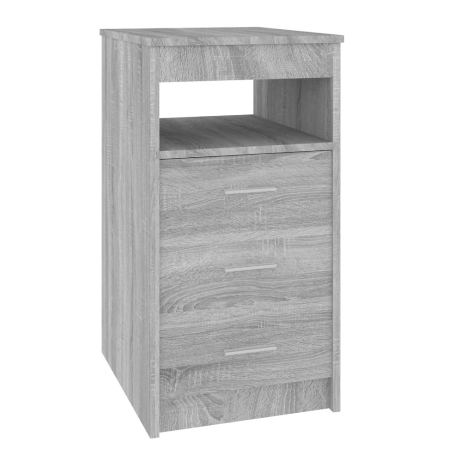 Cajonera de madera contrachapada gris Sonoma 40x50x76