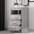 Cajonera de madera contrachapada gris Sonoma 40x50x76