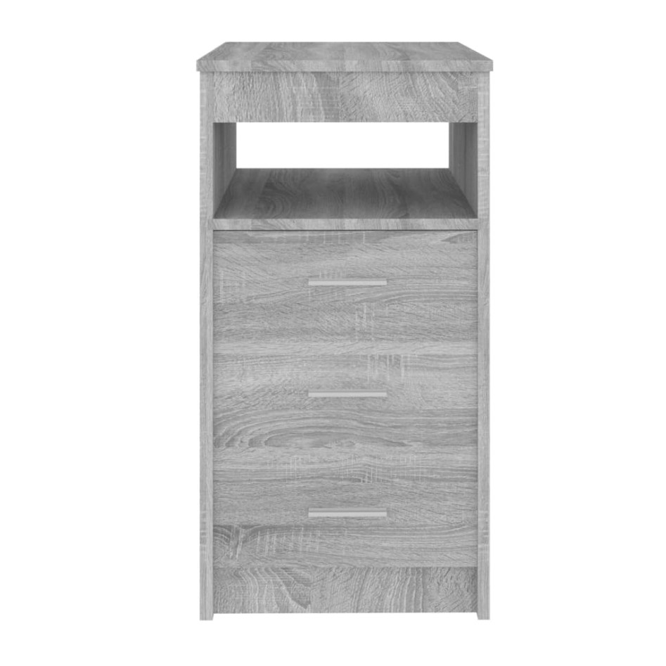 Cajonera de madera contrachapada gris Sonoma 40x50x76