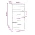 Cajonera de madera contrachapada gris Sonoma 40x50x76