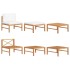 Set de muebles de jardín 3 pzas madera de teca y cojines