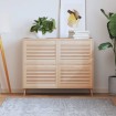 Puerta de armario de lamas 4 uds madera de pino 39,5x59,4 cm
