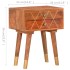 Mesita de noche de madera maciza de mango 43x30x58
