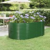 Jardinera arriate acero recubrimiento polvo verde 175x100x68 cm