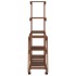 Soporte de flores con ruedas madera maciza abeto 95x25x101