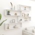 Estante cubo pared 4uds contrachapado blanco brillo