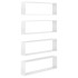 Estante cubo pared 4uds contrachapado blanco brillo