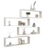 Estante cubo pared 4uds contrachapado blanco brillo