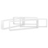 Estante cubo pared 4uds contrachapado blanco brillo