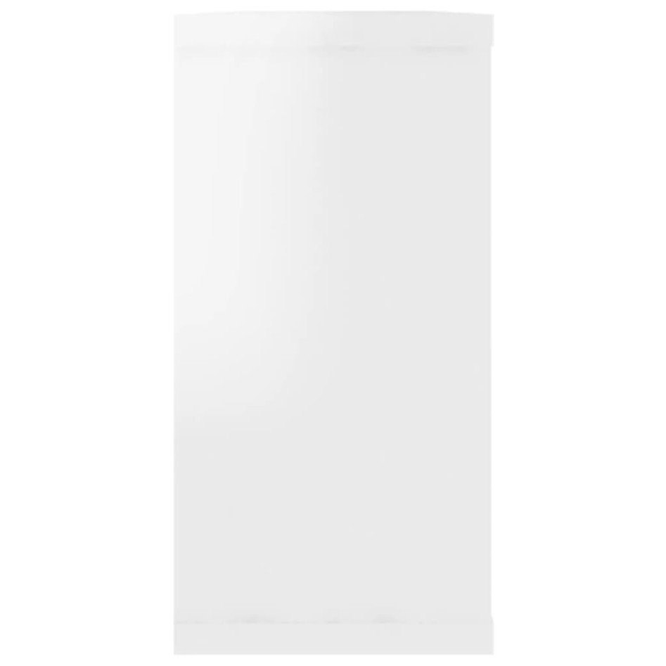 Estante cubo pared 4uds contrachapado blanco brillo