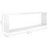 Estante cubo pared 4uds contrachapado blanco brillo