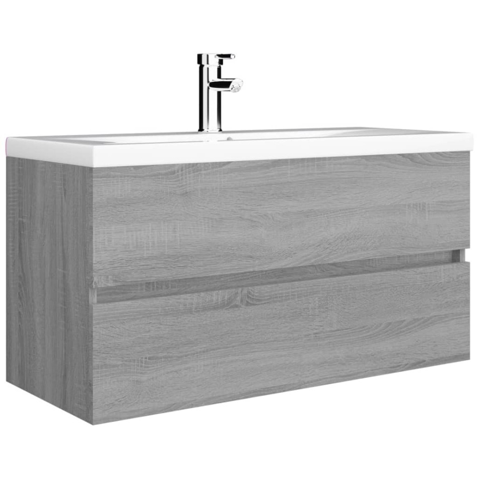 Mueble de lavabo madera de ingeniería gris Sonoma