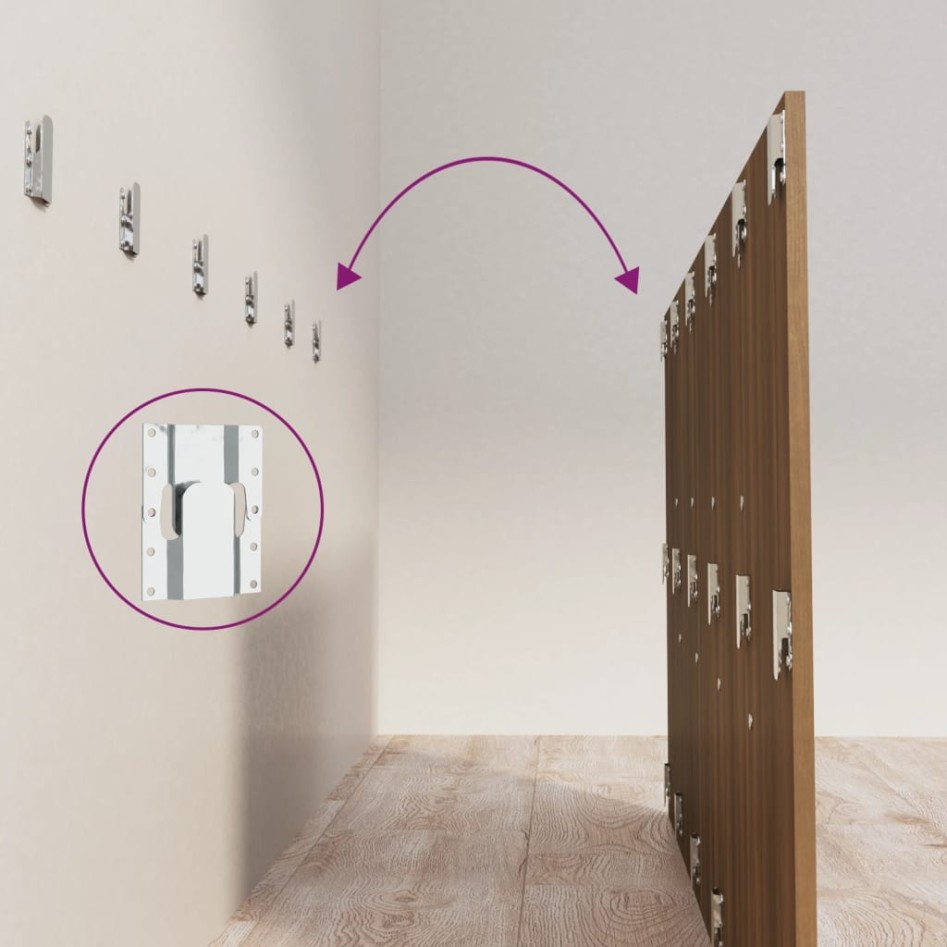 Cabecero de cama madera contrachapada roble marrón