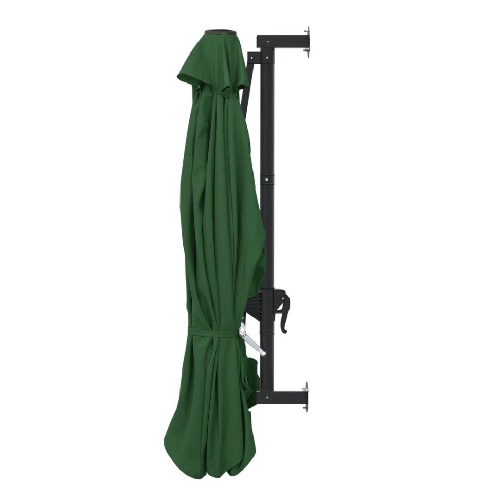 Sombrilla de pared con barra de metal verde 300