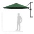 Sombrilla de pared con barra de metal verde 300