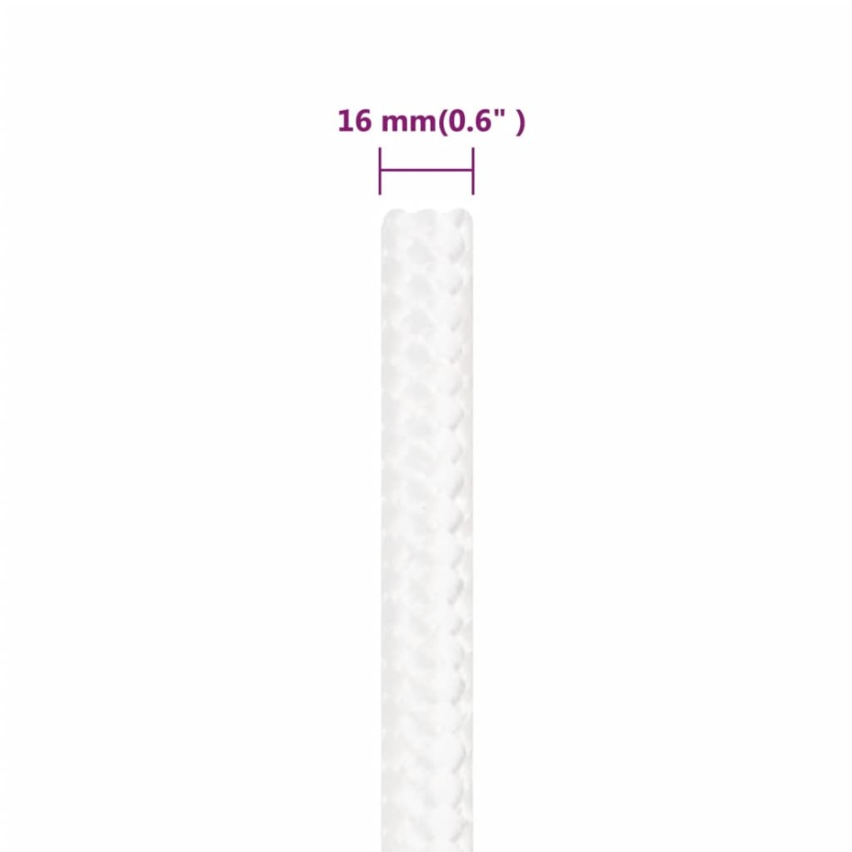 Cuerda de barco polipropileno blanco intenso 16 mm 100