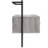 Mueble TV de pared madera ingeniería gris Sonoma 100,5x30x51