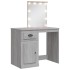 Tocador con luces LED gris Sonoma 90x42x132,5