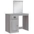 Tocador con luces LED gris Sonoma 90x42x132,5