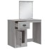 Tocador con luces LED gris Sonoma 90x42x132,5