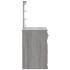 Tocador con luces LED gris Sonoma 90x42x132,5