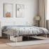 Estructura cama sin colchón con cabecero metal blanco