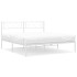 Estructura cama sin colchón con cabecero metal blanco