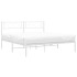 Estructura cama sin colchón con cabecero metal blanco