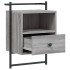 Mesitas de noche de pared 2 unidades gris Sonoma 40x30x61