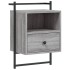 Mesitas de noche de pared 2 unidades gris Sonoma 40x30x61