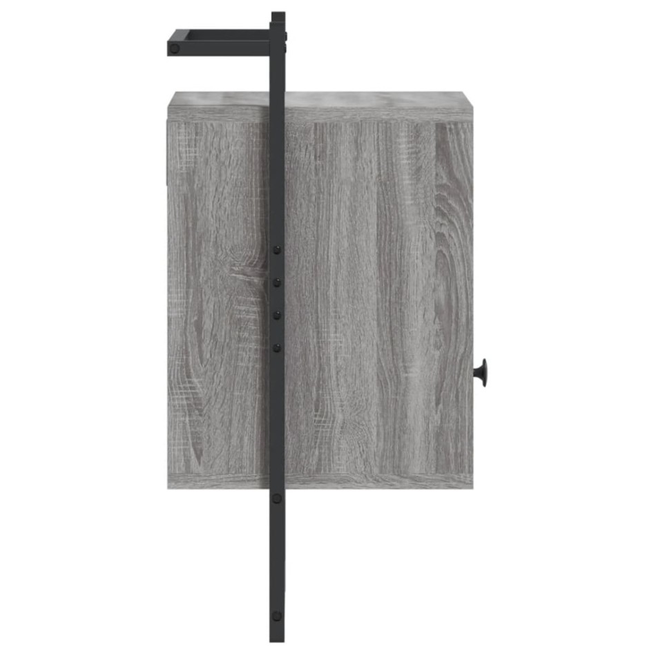 Mesitas de noche de pared 2 unidades gris Sonoma 40x30x61