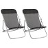 Silla de playa plegable 2 uds acero recubierto textilene