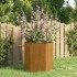 Jardinera de acero corten oxidado 40x40x45