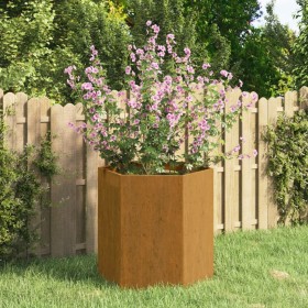 Jardinera de acero corten oxidado 40x40x45