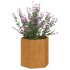 Jardinera de acero corten oxidado 40x40x45