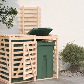 Extensión para cobertizo de cubos de basura madera maciza
