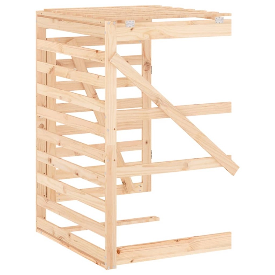 Extensión para cobertizo de cubos de basura madera maciza