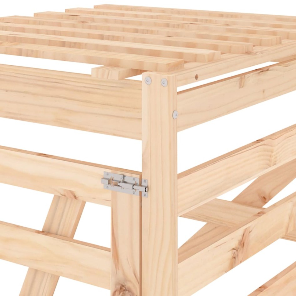 Extensión para cobertizo de cubos de basura madera maciza