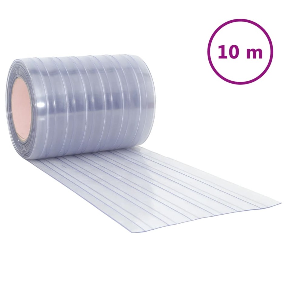 Tira de cortina para puertas PVC transparente 300x2,6 mm 10