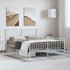 Estructura cama sin colchón con estribo metal blanco 135x190