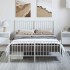 Estructura cama sin colchón con estribo metal blanco 135x190