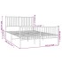Estructura cama sin colchón con estribo metal blanco 135x190