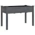 Jardinera con forro madera maciza de abeto gris 118x59x76
