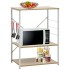 Armario para microondas blanco y roble 60x39,6x79,5
