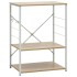 Armario para microondas blanco y roble 60x39,6x79,5