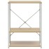 Armario para microondas blanco y roble 60x39,6x79,5